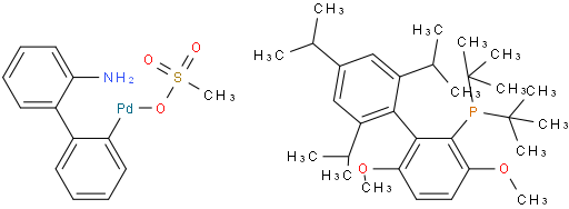 甲磺酸(2-二叔丁基膦基-3,6-二甲氧基-2',4',6'-三异丙基-1,1'-联苯基)(2-氨基-1,1'-联苯-2-基)钯(II)